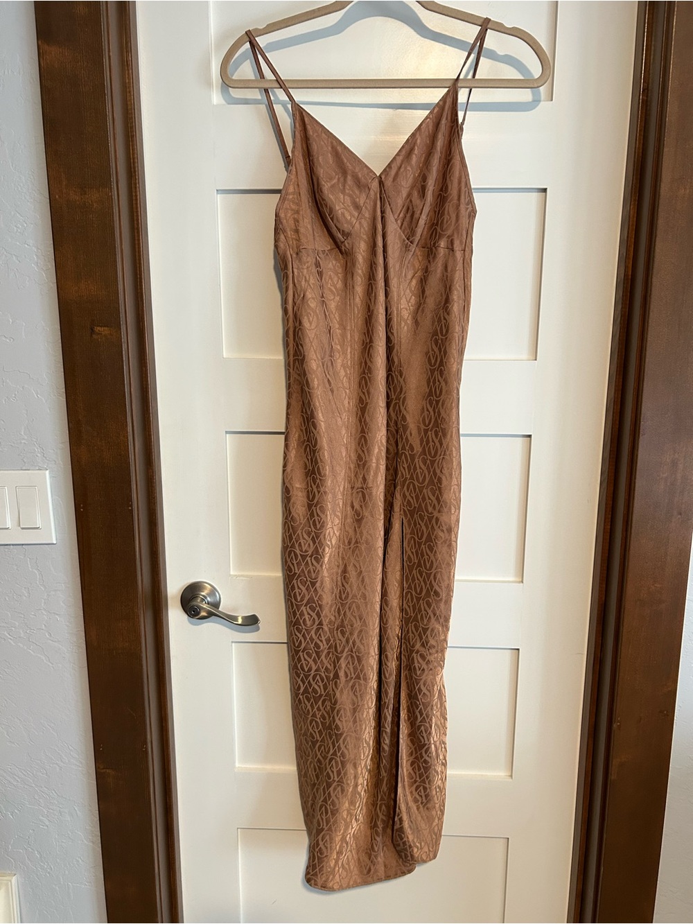 Victoria's Secret Iconic Logo Slip Midi Dress with Side Slit Size Small - Picture 2 of 8